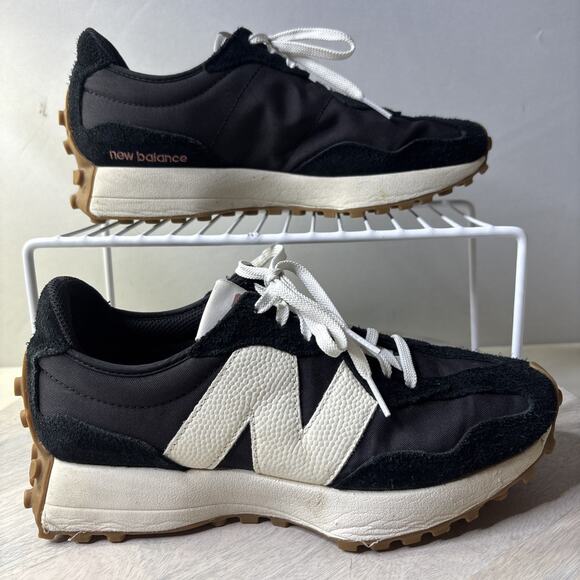 New Balance Shoes - New Balance 327 Black White Retro Running Sneakers Women’s Size 8.5